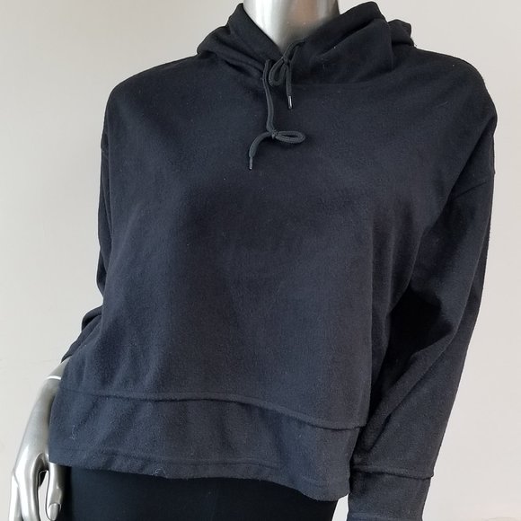 Black Crop Hoodie - with Free Gift - Picture 1 of 4